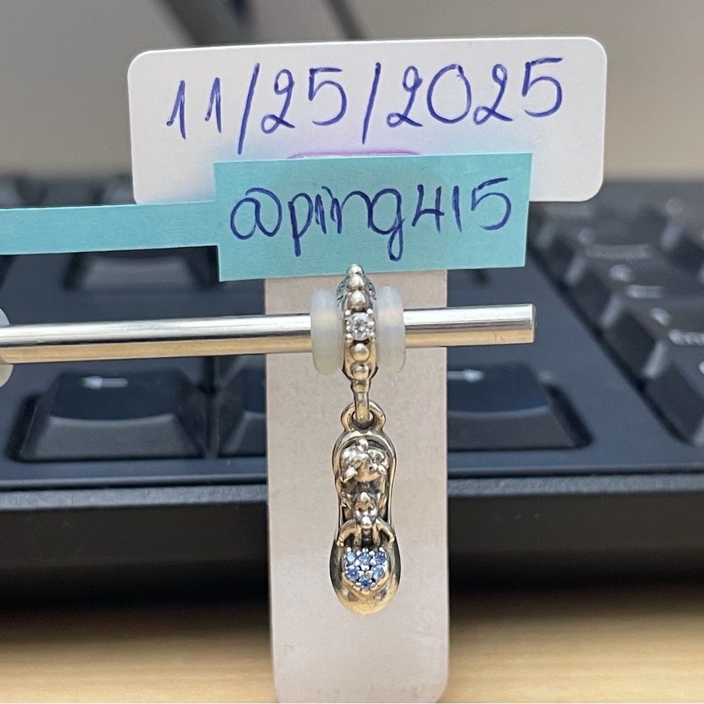 Pandora Disney Cinderella Glass Slipper with Mice Dangle